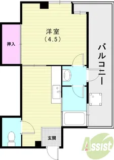 マンション輪泉【4階】の間取り
