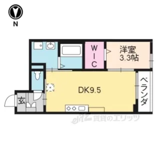 ラシーネ五條【2階】の間取り