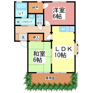 ウィンディア成和 B棟【1階】の間取り