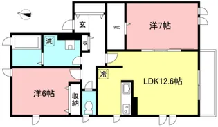 シャルムB棟【2階】の間取り