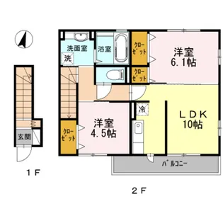 ガーデンハウス C【2階】の間取り