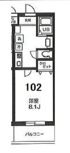 マンション 渋谷区西原【1階】の間取り