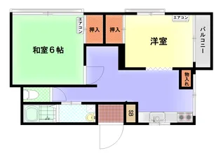 フラワーヒルズ【2階】の間取り