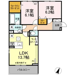 エルタウン F【1階】の間取り