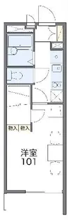 レオパレス大林I【1階】の間取り