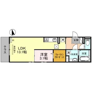 セジュールK【2階】の間取り