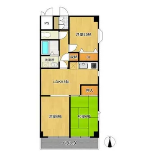 ロイヤルマンション【2階】の間取り