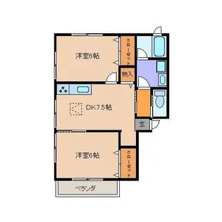 エフォートクリスタル香久池【1階】の間取り