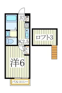 ユーフラット我孫子【2階】の間取り