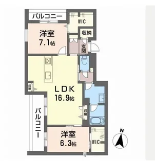 シャーメゾン別府駅前【2階】の間取り