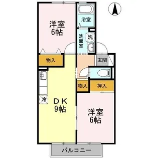 エクレール美濃屋B【1階】の間取り
