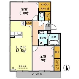 ルミエール西小坂井【2階】の間取り