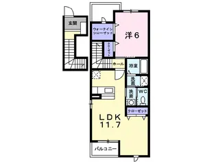 ムーンシャインA【1階】の間取り