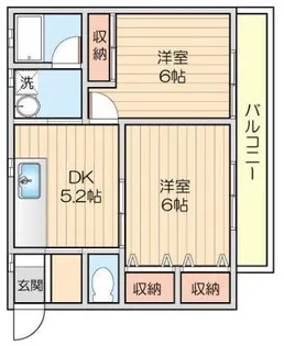 グリーングロウII【1階】の間取り