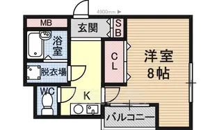 アクトアベンテ伊丹【4階】の間取り