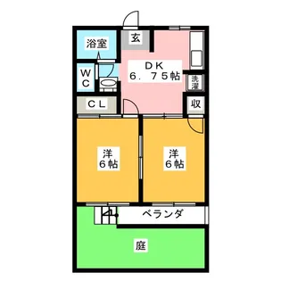 リヴェール旭【1階】の間取り