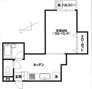 コーポ広井【4階】の間取り