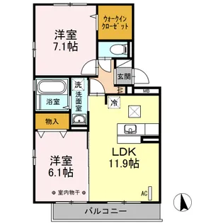 ウィル A【1階】の間取り