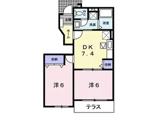 クロスロードスクエア【1階】の間取り