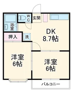 ミキハイツ【2階】の間取り