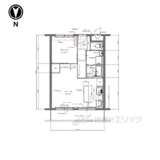 山科市営住宅1棟【5階】の間取り