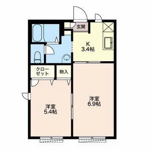 クローバー【1階】の間取り