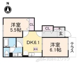 メイプルリーフ2【1階】の間取り