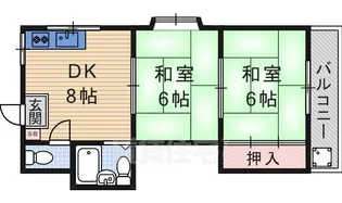 三熊渚南ハイツ【2階】の間取り