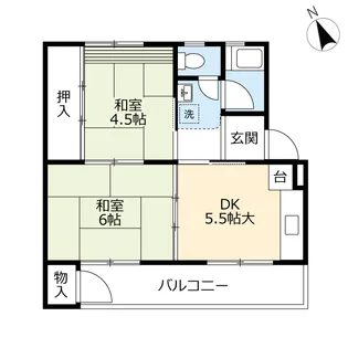 UR徳力【2階】の間取り