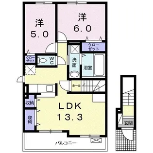ランタナ【2階】の間取り