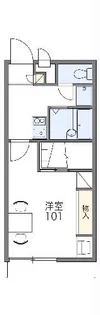 レオパレスチェリーブラッサム【2階】の間取り