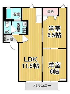 ラフォーレ・ヴェール【2階】の間取り