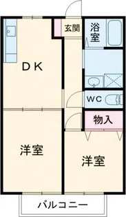 サンダーハイツB【1階】の間取り