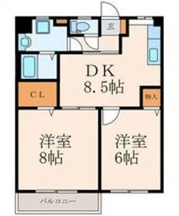 グレースヴィラ白銀【4階】の間取り