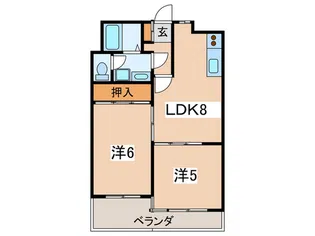 ガ-デン山イ-スト【3階】の間取り