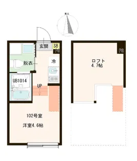 ハーモニーテラス梅田XVII【1階】の間取り