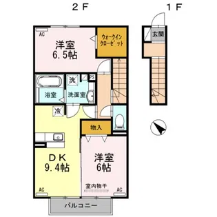 セブンスカトレア【2階】の間取り