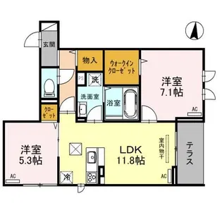 ルミナスコート【1階】の間取り