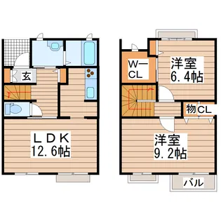 シャーメゾンプレジオC【1階】の間取り