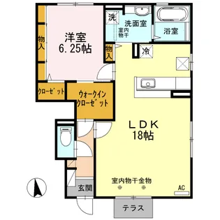 アレグリーア【1階】の間取り