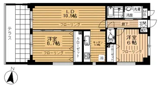 ビバース菱谷【1階】の間取り