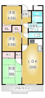 音に悩まされにくいRC造 メゾンドフジ【3階】の間取り