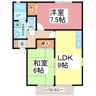 ファミールS 2号棟【1階】の間取り