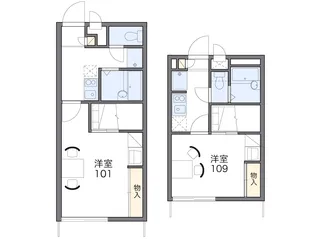 レオパレスKAJITA【2階】の間取り