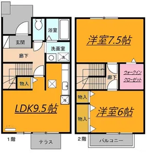 セジュールひかりE棟の間取り