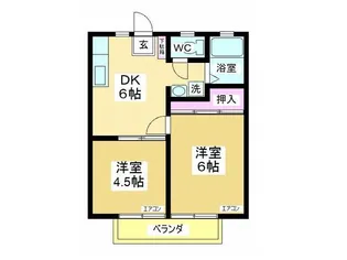 キャッスルリナ【2階】の間取り