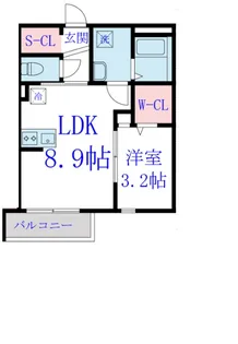エスペリオ道場南【2階】の間取り