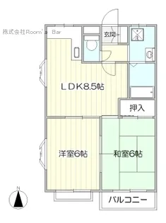 ホワイトローズマンション【2階】の間取り