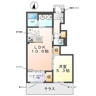 埼玉県川口市大字道合【アパート】の間取り
