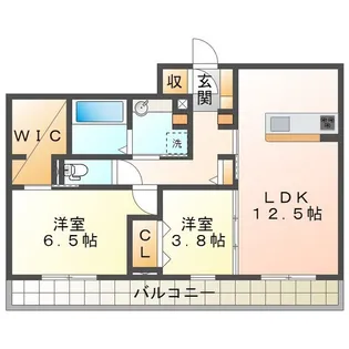 ディーシャンブル 南丸之内B【1階】の間取り